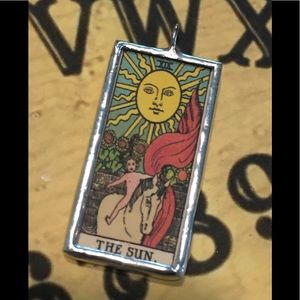 Tarot gypsy spell pendant star moon sun mystic